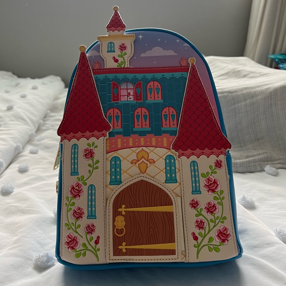 New Disney Loungefly Beauty and the Beast Back Pack
